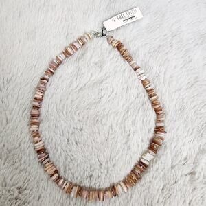 NEW Peyote Bird Natural Fresh Water Shell Necklace Chunky Beaded Necklace